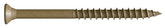 Camo 0356199 Deck Screw, #10 Thread, 3-1/2 in L, Bugle Head, Star Drive, Type 17 Slash Point, Carbon Steel